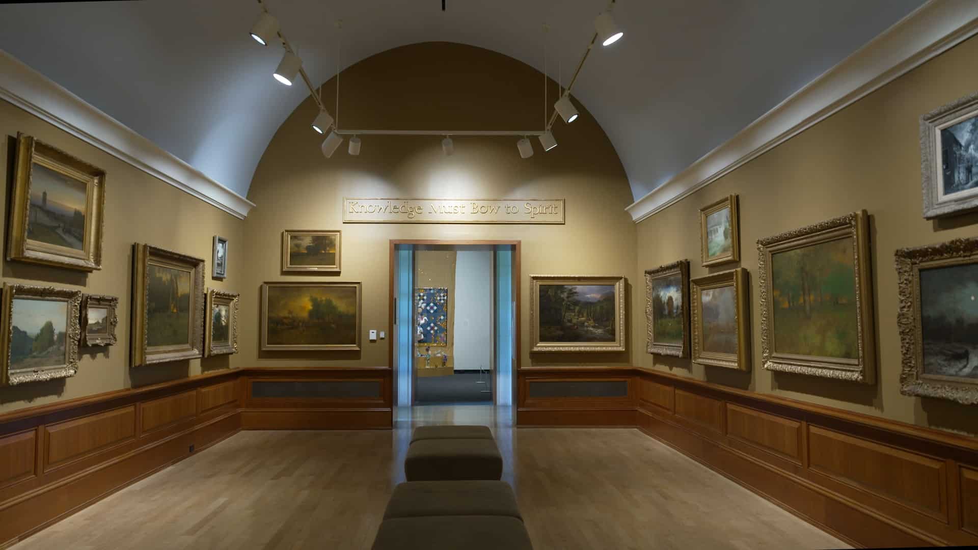Interior view of the George Inness Gallery at the Montclair Art Museum